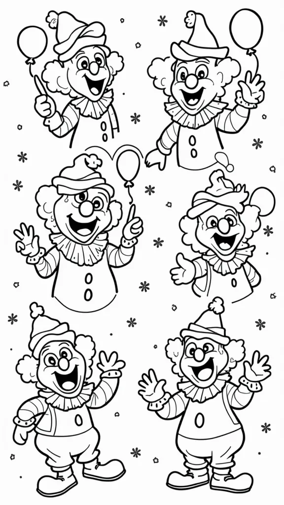 coloriages de clown imprimables